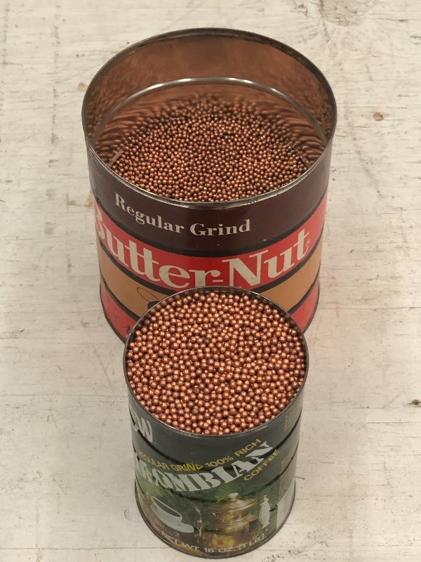 (2) Tin Cans Of Copper Reloading Shot