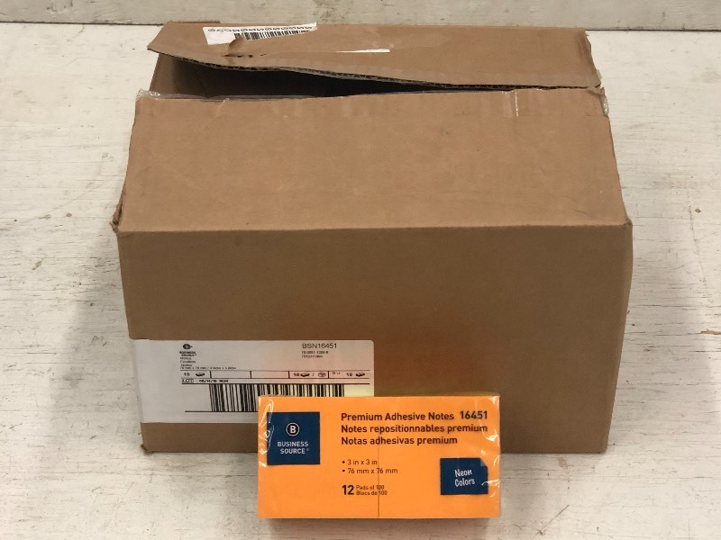 (1) Case Of Self-Stick Note Pads