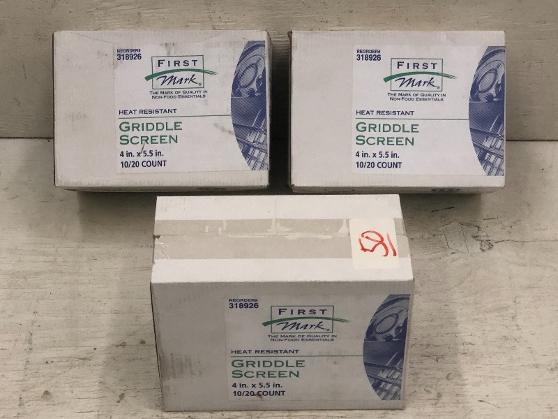 (3) Cases Of Heat-Resistant Griddle Screens
