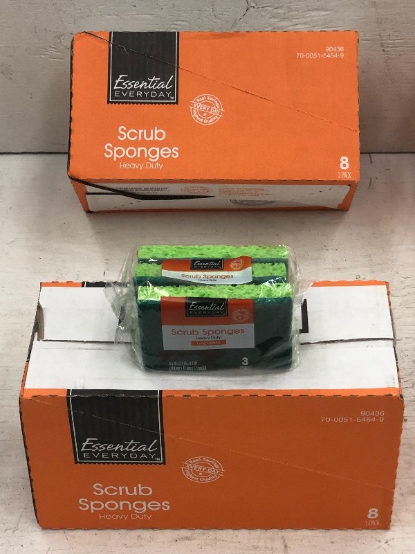 (2) Cases Of Heavy Duty Scrub Sponges