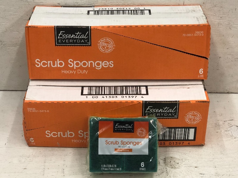 (2) Cases Of Heavy Duty Scrub Sponges