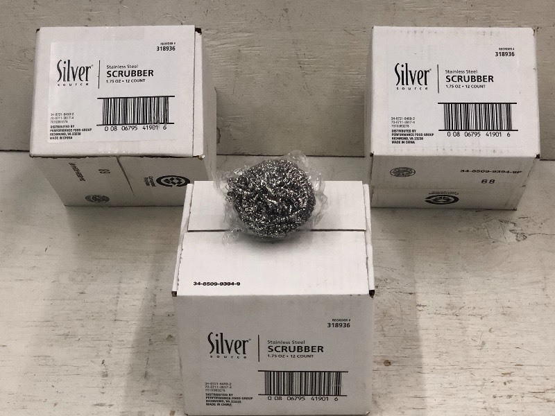 (3) Cases Of Stainless Steel Scrubbers