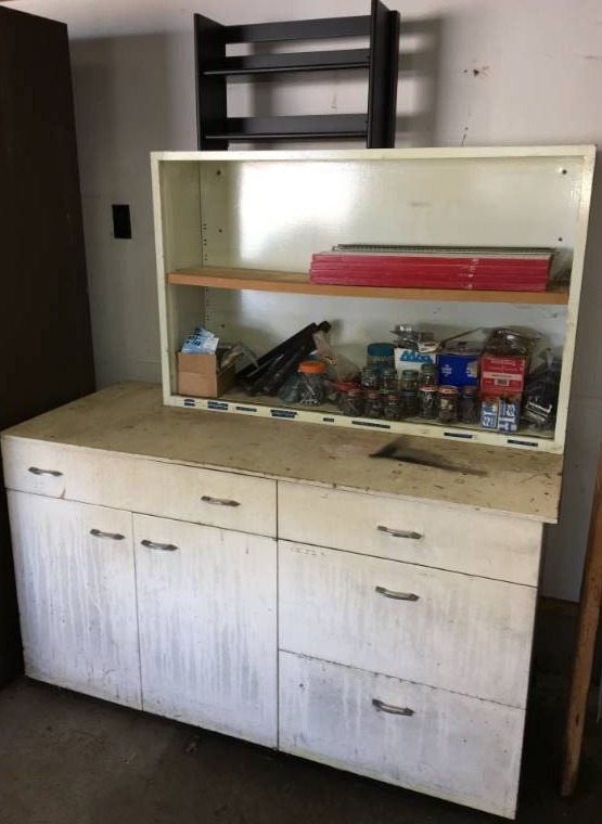 lot 14 image: Cabinet, Hardware, and Shelves