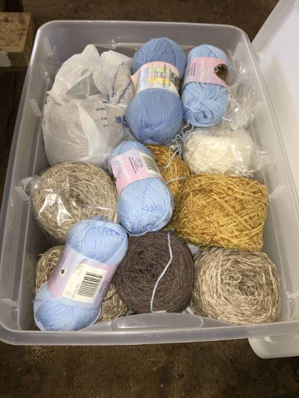 lot 37 image: Bin of Yarn