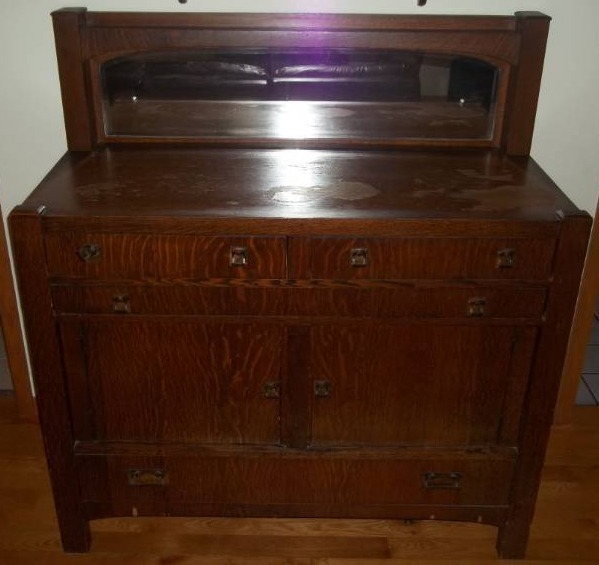 lot 98 image: Quarter-Sawn Oak Sideboard