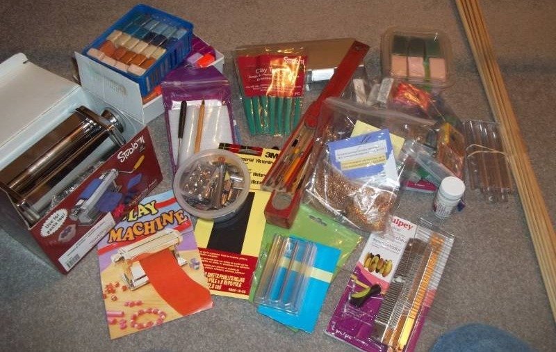 lot 144 image: Crafting Supplies and Clay Tools