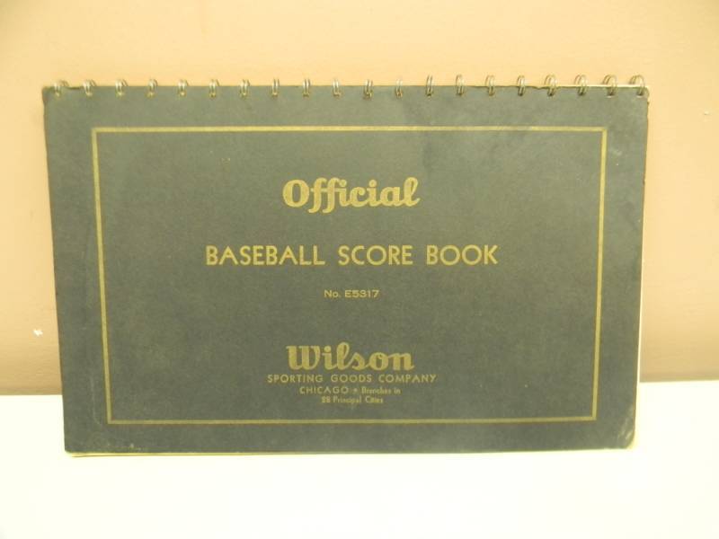 lot 7 image: VINTAGE 1953 WILSON SPORTING GOODS COMPANY CHICAGO OFFICIAL BASEBALL SCORE BOOK NO. E5317 - RARE - SEE PICTURES