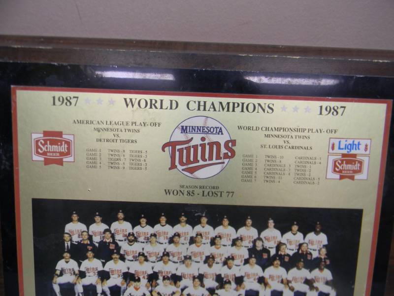 1987 Minnesota Twins World Champions Healy Plaque