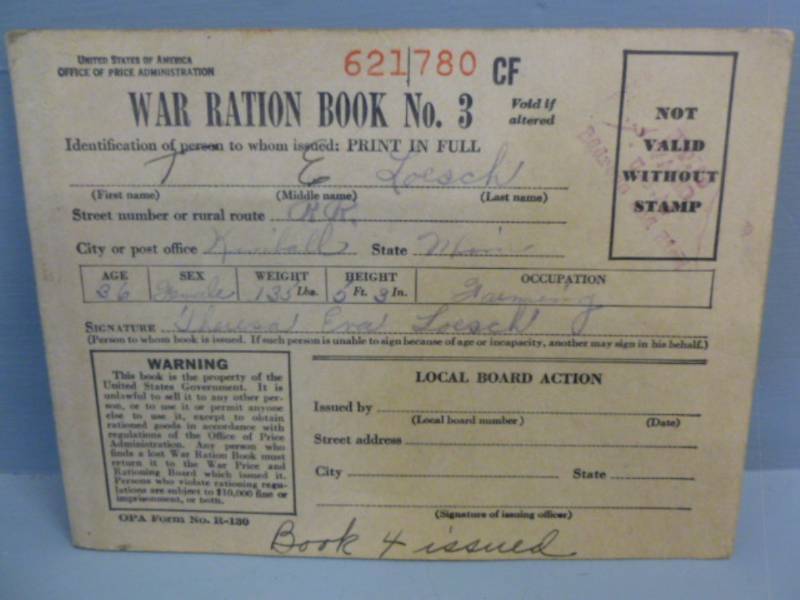 lot 124 image: Vintage War Ration