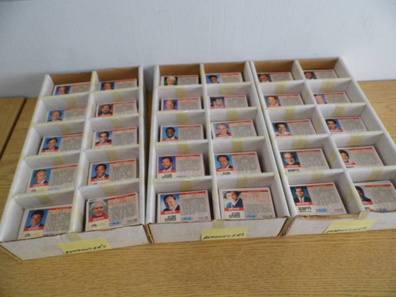 lot 122 image: 3 Boxes NFL Announcer Cards