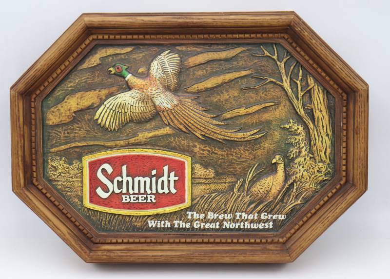 lot 34 image: Vintage Schmidt Beer Sign