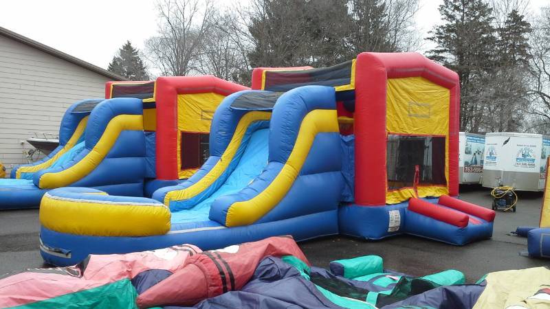 lot 24 image: 15 X 28 Water Slide Combo 4 in 1