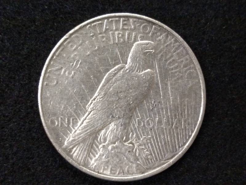 lot 47 image: 1923 D Peace Silver Dollar...