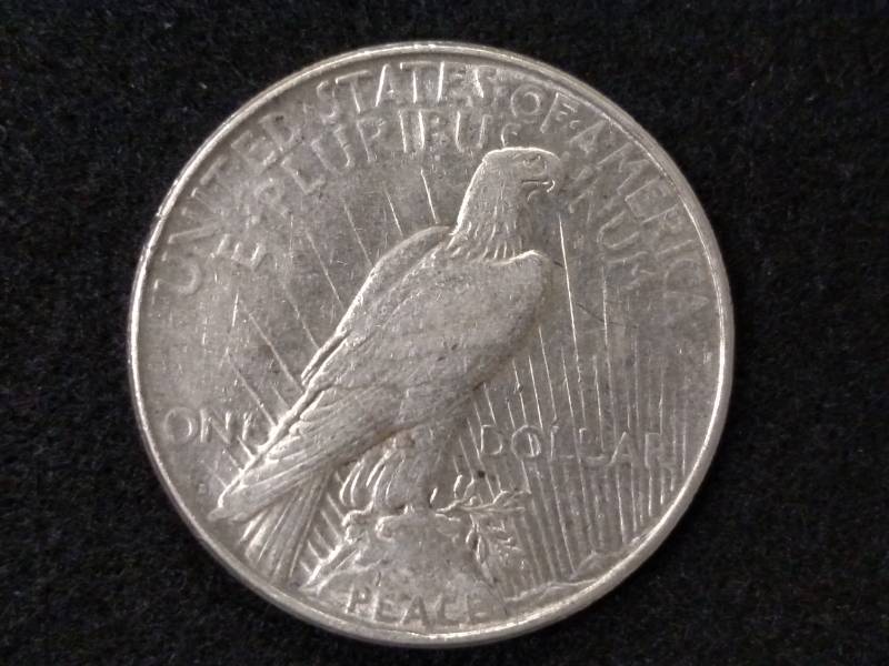 lot 48 image: 1923 D Peace Silver Dollar...