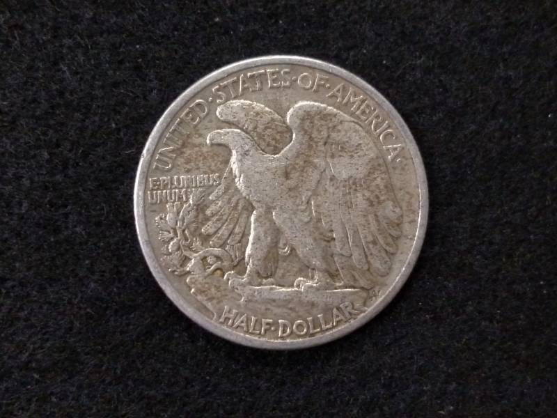 lot 62 image: 1937 Walking Liberty Silver Half Do...