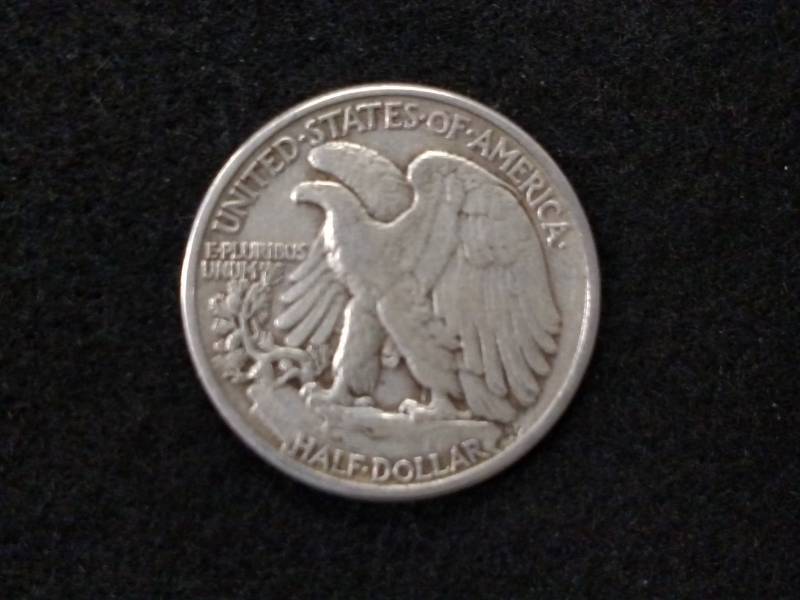 lot 72 image: 1942 Walking Liberty Silver Half Do...
