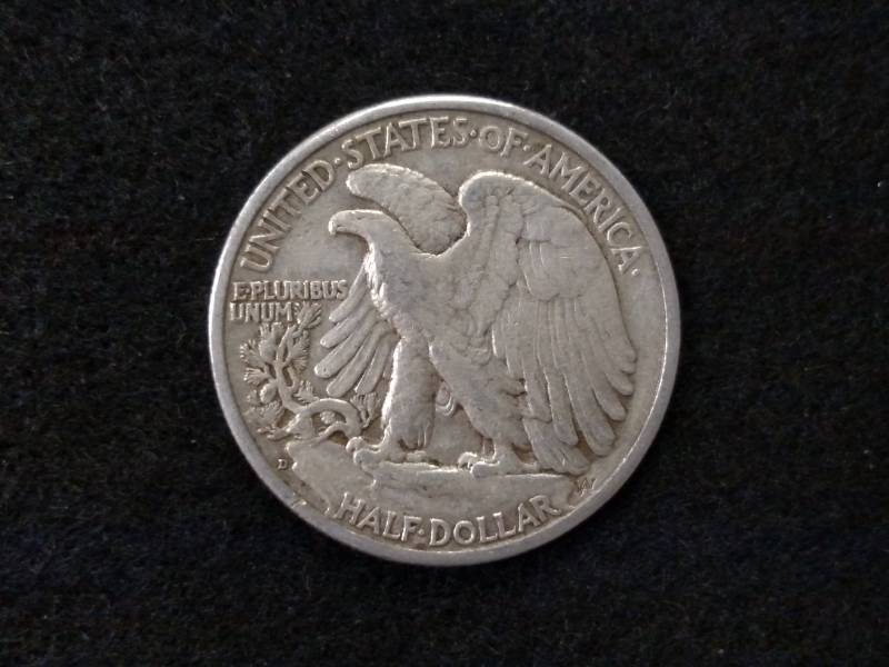 lot 76 image: 1943 D Walking Liberty Silver Half ...
