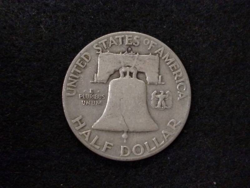 lot 85 image: 1949 D Franklin Silver Half Dollar...
