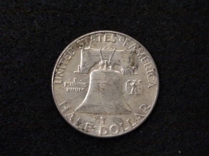 lot 89 image: 1954 Franklin Silver Half Dollar...