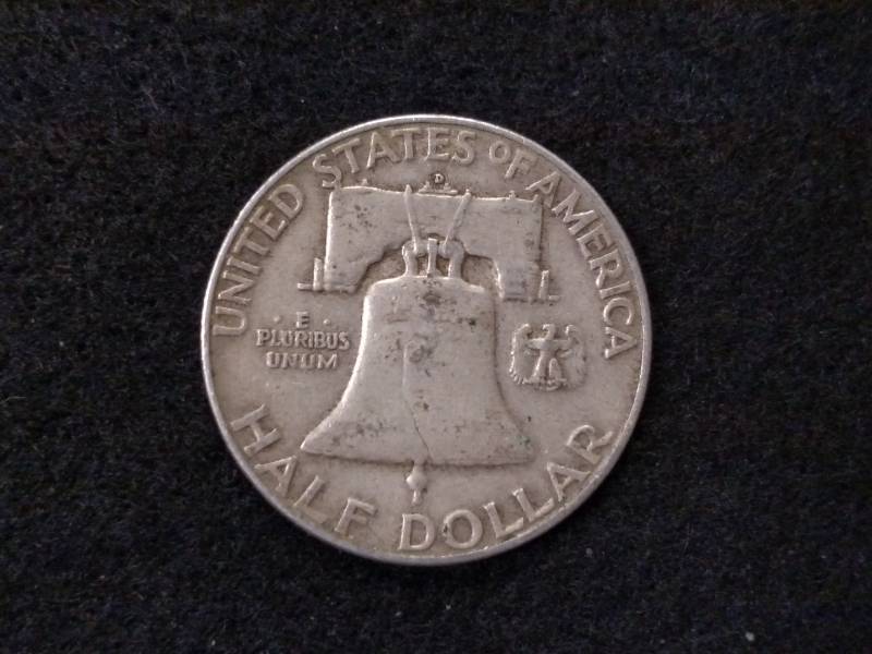 lot 90 image: 1954 D Franklin Silver Half Dollar...