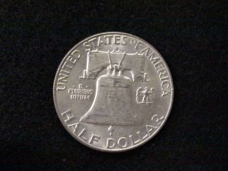 lot 96 image: 1963 D Franklin Silver Half Dollar...