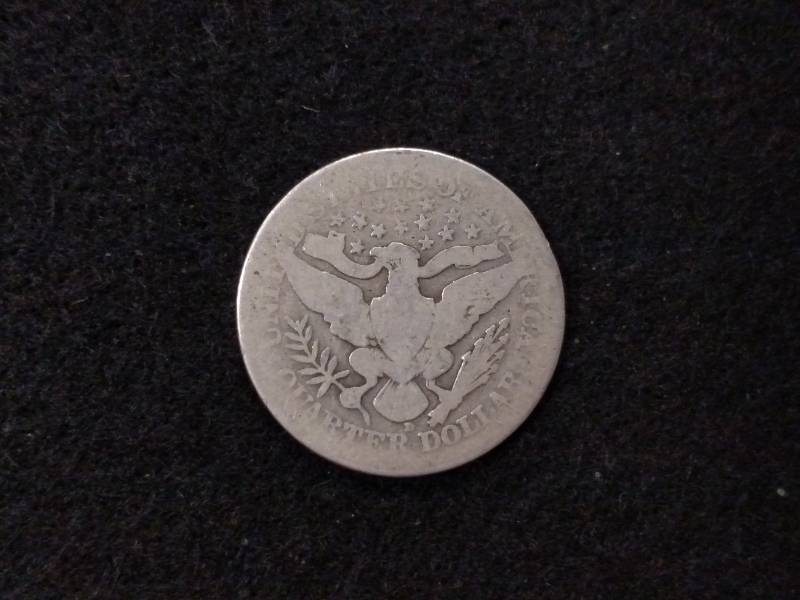 lot 104 image: 1916 D Barber Silver Quarter...