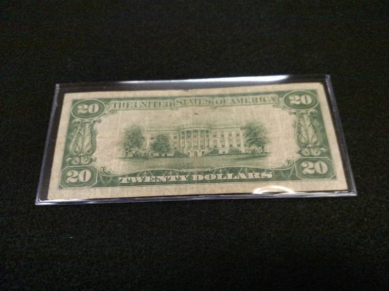 lot 127 image: 1929 Twenty Dollars National Curren...