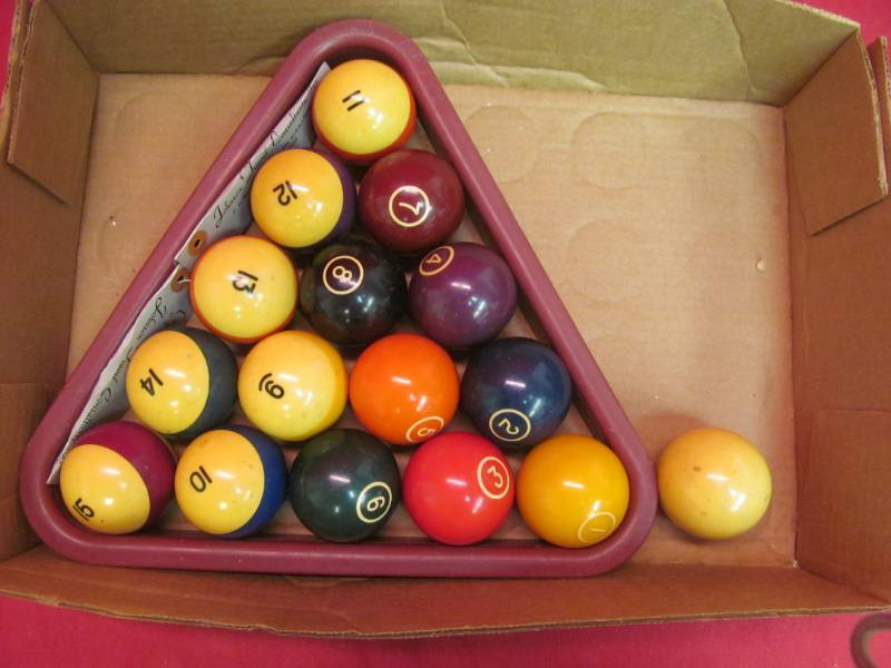 vintage pool ball set