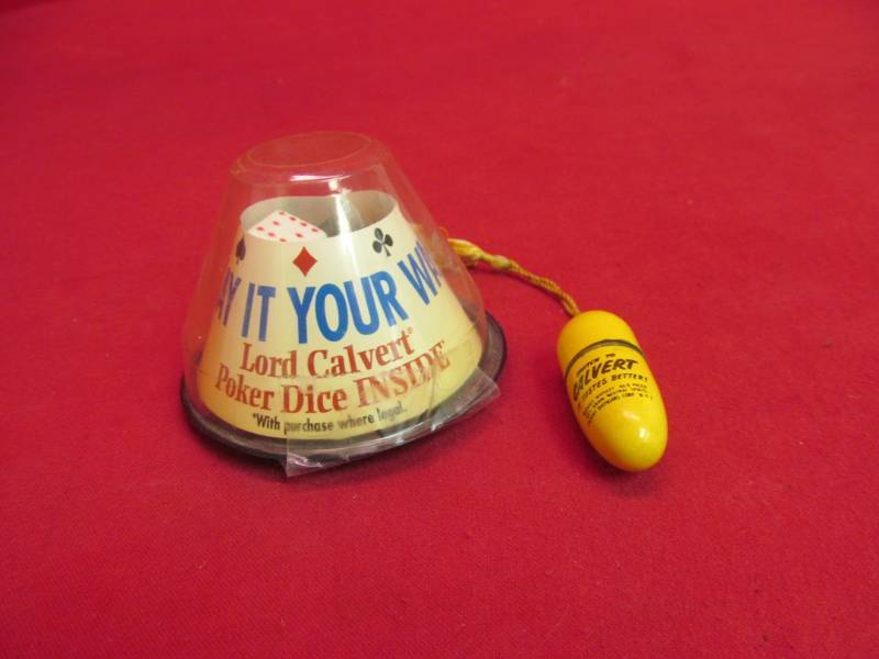 vintage Lord Calvert capsule, dice