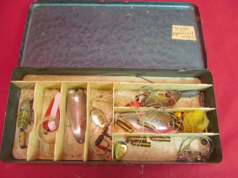 vintage tackle box with ammo