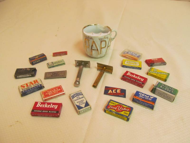 vintage shaving items