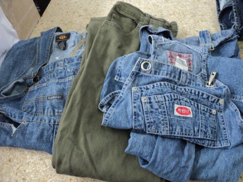lot 150 image: 2 pair Overalls and 1 pair Jeans s...