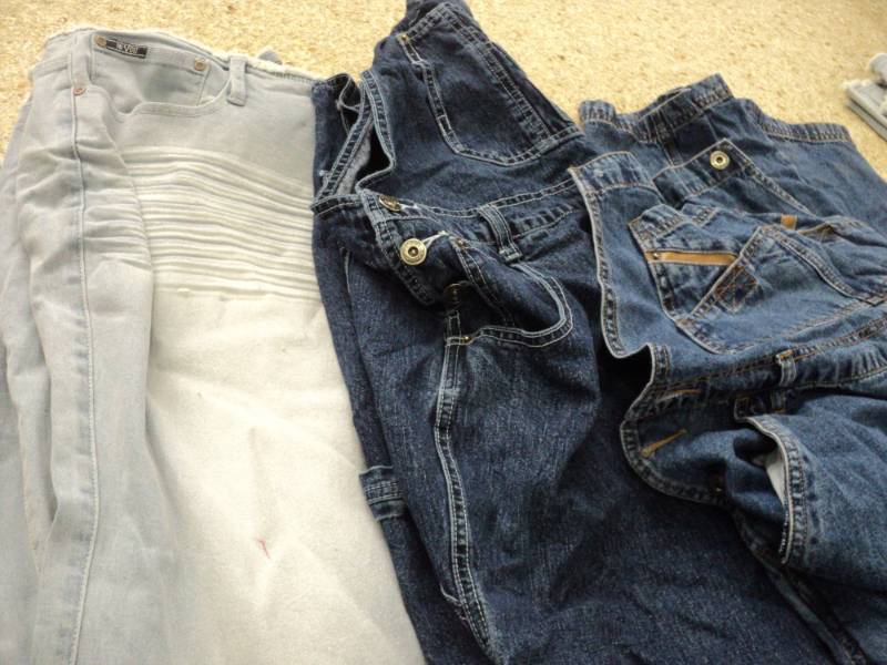 lot 156 image: 1 pair jeans, 1 pair Shortalls and ...