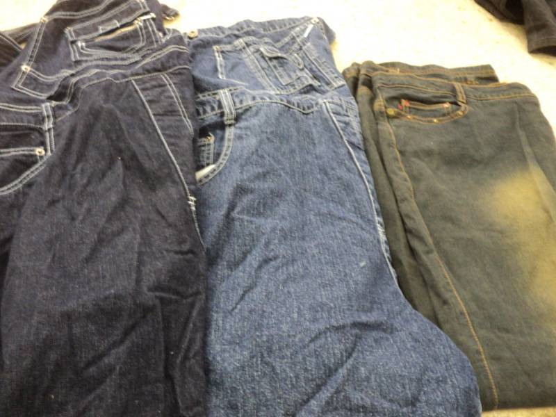 lot 158 image: 1 pair Jeans and 2 pair Shortalls ...