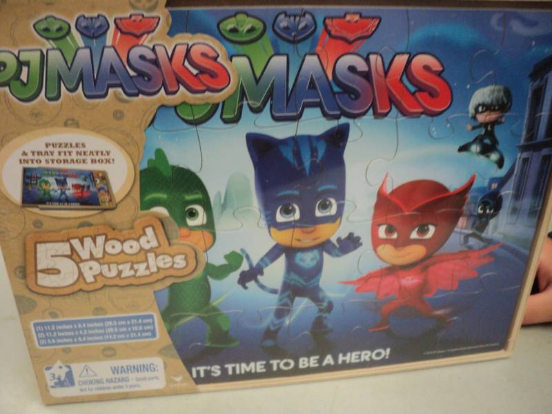 lot 39 image: PJMasks 5 Wood Puzzles...