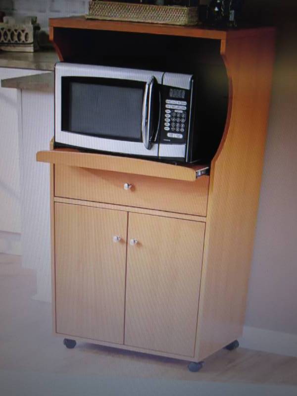 lot 12 image: Alice Rolling Microwave Stand in Ch...
