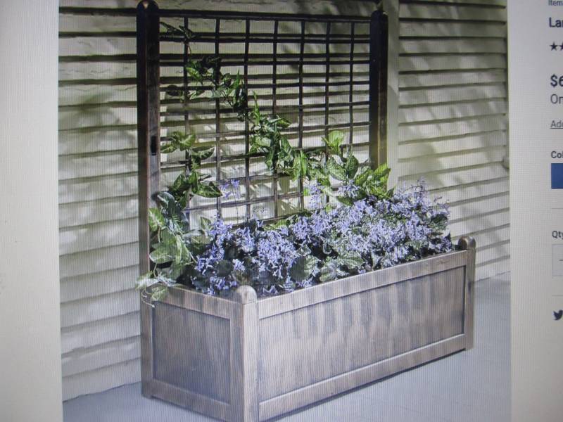 lot 21 image: Large Trellis Planter open box Reta...