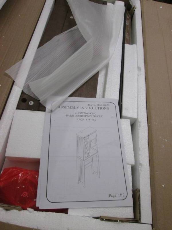 lot 27 image: Barn Door Space Saver open box Reta...