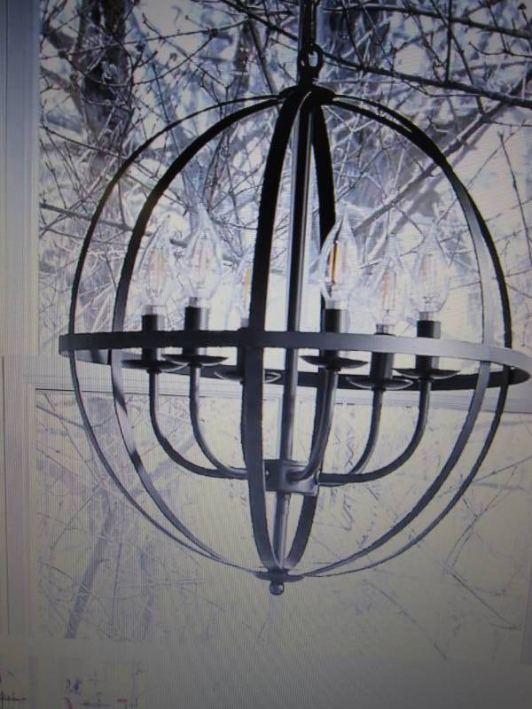 lot 34 image: Round Chandelier open box, untested...