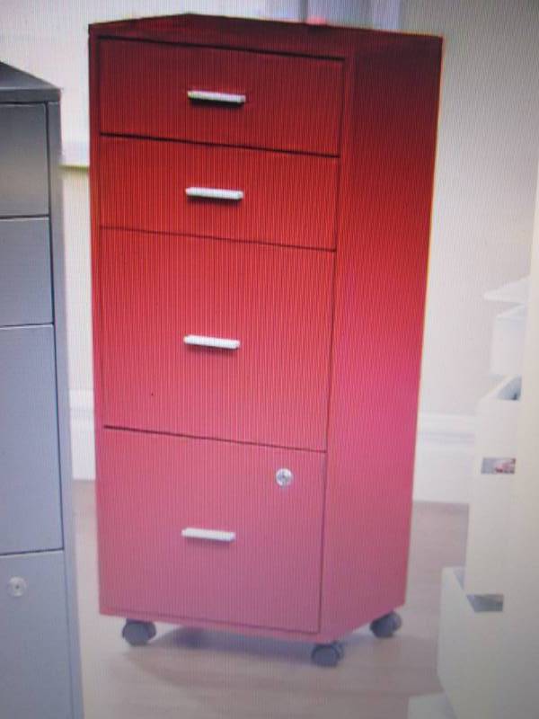 lot 38 image: Locking 4-Drawer File Cabinet open ...