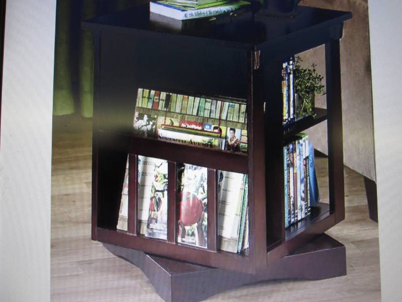 lot 53 image: Revolving End Table open box Retail...