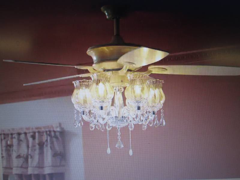 lot 54 image: Romantic Ceiling Fan open box, miss...