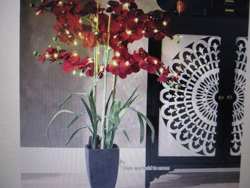 lot 60 image: 36 Lighted Phalaenopsis Orchid ope...