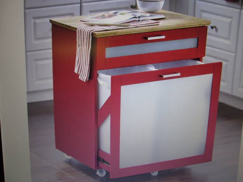 lot 79 image: Mobile Trash Cabinet open box Retai...