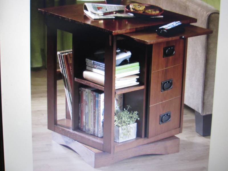 lot 81 image: Revolving End Table open box Retail...
