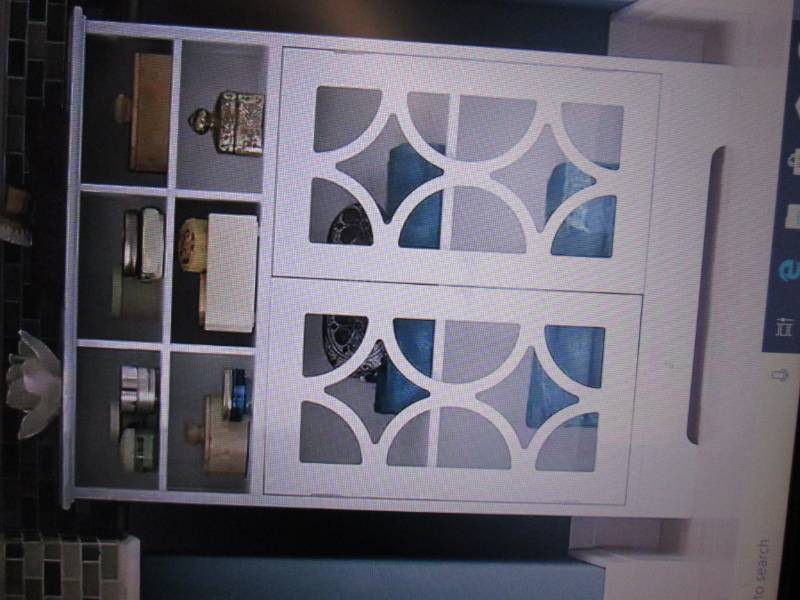 lot 103 image: Lattice Six-Cubby Cabinet open box ...