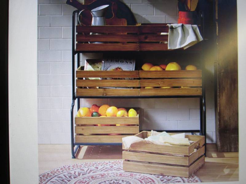 lot 105 image: 6-Crate Storage Shelf open box Reta...