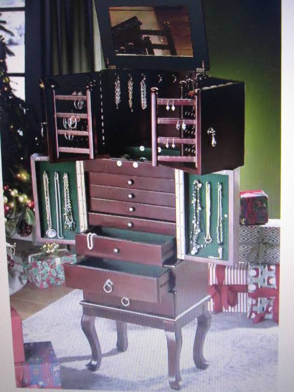 lot 118 image: Camille Jewelry Armoire open box Re...