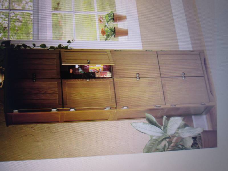 lot 122 image: 8 Door Wall Cabinet open box Retail...