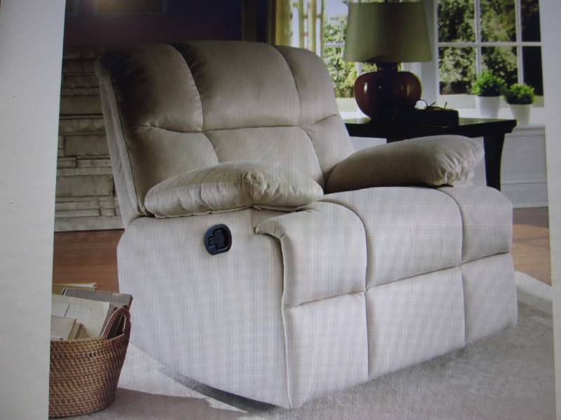lot 124 image: Microfiber Swivel Rocker Recliner o...